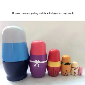 6 Tükki Set Pesitsevate Nukk Cartoon Lapsed Leibkonna Vene Nukud Plaything
