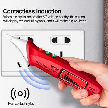Pen Tüüpi Digitaalse Intelligentne Pinge Detektor Elektriline Tulede Tester Pen Backlight Tundlikkus Reguleeritav VAHELDUVVOOLU Tester