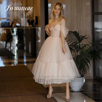 Printsess Kullake Roosa-Line Tanssiaiset Kleit 2023 Maha Õla Tülli Lõpetamise Formaalne Pool Kleit Koju Vestidos De Noche