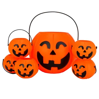 6 Tk Halloween Pumpkin Kopp Kaunistused Kuju Konteinerid Mini Laterna Asjade Candy Ämbrid Plastikust Kaasaskantav Laps