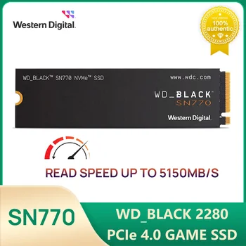 Western Digital SSD SN770 2280 WD Black NVMe M. 2 2TB SSD 1TB 500GB PCIe 4.0 Gen 4 Sülearvuti Mini PC Sülearvuti Lauaarvuti