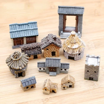 2023 Antiik Mini Maja Retro Hoone Micro Haldjas Aias Kujukeste Miniatuuri/Terrarium Vintage Home Decor Kaunistused DIY