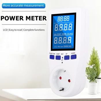 110/220V AC EL Power Meter Digitaalne Displei LCD Wattmeter Pistikupesa Võimsus (Kwh Energia Arvesti US UK Mõõte-Outlet Power Analyzer