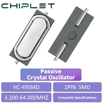 10tk Quartz Crystal HC-49SMD Resonaatori Passiivne Ostsillaator 3.58 Mhz 4Mhz 6Mhz 12Mhz 16Mhz 20Mhz 24Mhz 32Mhz 48Mhz HS49SMD SMD