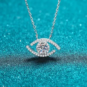 VINIE Reaalne Moissanite Kaelakeed Naistele Lab Diamond Geniaalne Pärl Mitte Tsirkoon 100% 925 Sterling Hõbe Trahvi Ehteid