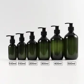 100-500ml Roheline Pruun Šampoon Korduvtäidetavaid Pudelid Pump Paagi Plastikust Vedel Šampoon, dušigeel Pudelid Koju Vanni Pakkumise