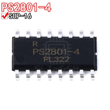 5TK PS2801-4 PS2801C-4 Plaaster SOP16 nelja-channel optocoupler