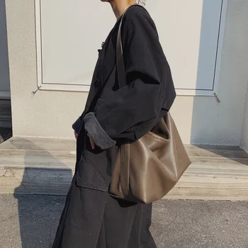 Korea versioon on iga päev kotis pehme kollaps minimalistliku stiili õla kott, suur kott 2023 uus kott kott naiste suure mahutavusega (cross-body