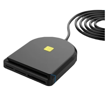 1 TK Kaasaskantav Mugav Smart Card Reader Black USB Multi-Funktsionaalne maksudeklaratsiooni SIM/SD/TF/IC Smart Card Reader