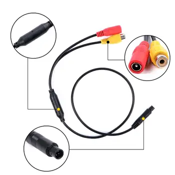 1tk Auto Reverse Backup Kaamera 4-Pin Male To Female Connector RCA-CVBS Traadi Signaali Power Adapter Rakmed