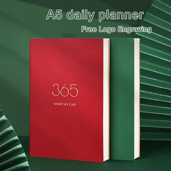 (Tasuta Logo Engraving) A5 iga Päev Planeerija, Pehme kunstnahk Päevik, 365-päevase Katkend Raamatust Üliõpilastele, Koosoleku Protokoll