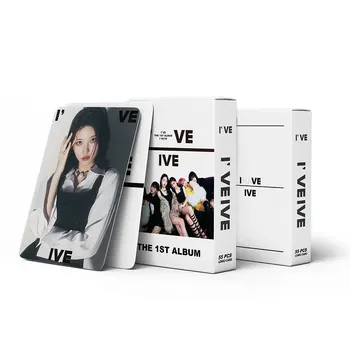 Kpop Iidol 55Pcs/Set Lomo Kaardi IVE 1. ALBUM Postkaart Album Uus Photo Print Kaardid Pilt Fännid Kingitused Kogumine