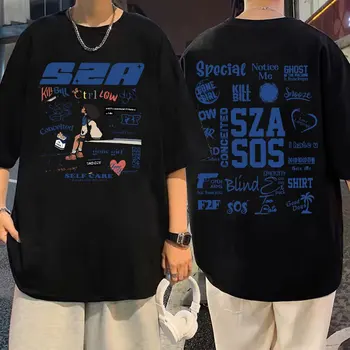 Räppar SZA Sos Album Tshirt Sza Tour 2023 T-Särk S. Z. Kontsert Trükitud T-särk Meestele, Hip-Hop Rap Tshirt Mees Naiste Liiga Tees