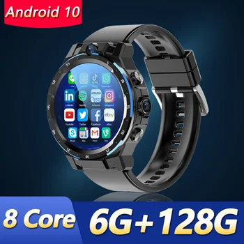 6GB 128GB Smart Watch 4G Net GPS, Wifi, DualCamera Heartrate Spordi Mehed Kõne Smartwatch Naiste Duaalne Süsteem, Muusika NFC Avada Ukse