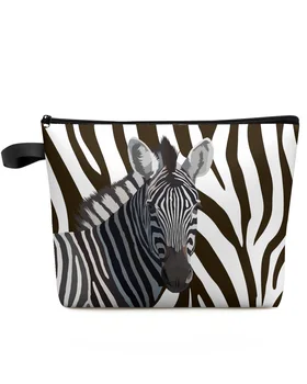 Animal Zebra Sebra Muster Tekstuur Meik Kott Pouch Travel Essentials Naiste Kosmeetika-Kotid Wc Korraldaja Ladustamise Penaali