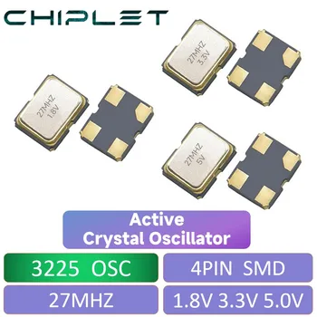 5tk SMD 3225 Aktiivne Kristall-Ostsillaator 27MHZ 1.8 3.3 V V 5V OSC 4Pin 2532 2.5*3.2 3.2X2.5MM 27M 4P