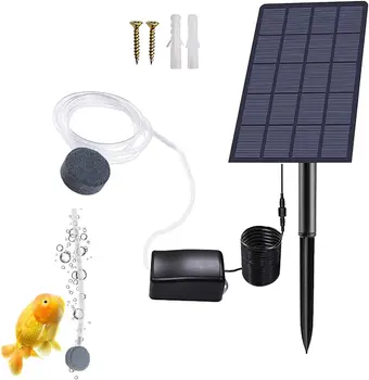 Solar Air Pump Kit - 2.5 W Solar Air Pump Akvaarium ja Õhu Mull Kivid | 3 Transpordiliikide Solar Powered Air Pump Komplekt Aed Kala Ta