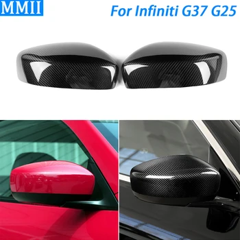 Eest Infiniti G37 G25 2009-2013 3K Päris Carbon Fiber Pool Rearview Mirror Cover Sisekujundus Auto Kaunistamiseks Muutmine Tarvikud