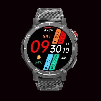 Sport Smart Kellad Meeste IP68 Veekindel C22 Smartwatch 4G ROM Tugi Ühendage Peakomplekt Smart Watch 400mah 7 päeva Aku Eluiga