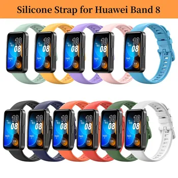 Algne Silikoonist Rihm jaoks Huawei Band 8 Smart Watch Asendamine Käepaela Pehme TPU Sport Käevõru Huawei Band8 Vaadata
