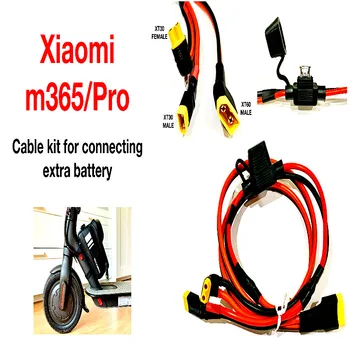 eest paralleelne ekstra laiendamine XIAOMI m365 ja Pro 36v 48v aku cable kit XT30&XT60+ 25A kaitsme
