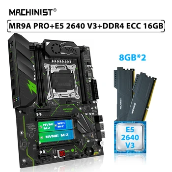 MASINIST X99 Emaplaadi Komplekti LGA-2011-3 Kit Xeon E5 2640 V3 Protsessor CPU 16GB=2tk*8 GB ECC DDR4 Mälu RAM NVME M. 2 MR9A PRO