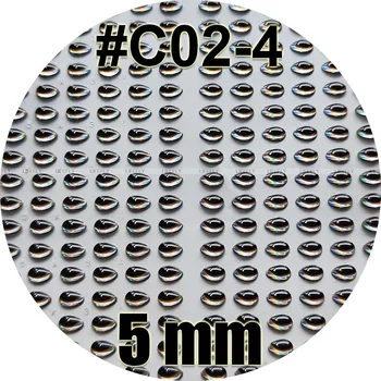 5mm 3D #C02-4 / Hulgi-900 Pehme Vormitud 3D Holograafiline Kala Silmad, Lennata Sidumine, Alust, Meelitada Tegemine