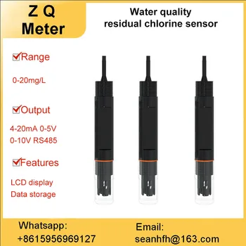 Hot müük vee kvaliteedi järelejäänud kloori detektor saatja andur RS485 4-20MA 0-5V 0-10V väljund Ekraani Töötleja