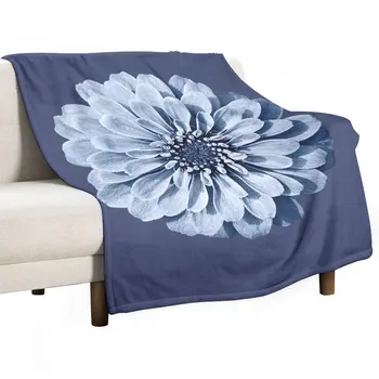 Sinine lill trükitud tekk kodu kaunistamiseks, talvel voodi, tekk, elutuba tekk, auto reisida tekk