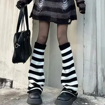 Y2k Triipu Kootud Säärised Naiste Armas Tüdrukud Harajuku Punk Põlve Kõrge Jalg Sokid Soonikkude Sukad Gooti Sokid Streetwear