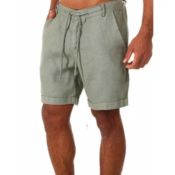 Suvine Meeste Puuvillased Kanepi Tahke Lace Up Sport Lühikesed Püksid Y2k Hingavad Lühikesed Püksid Meestele Spordirõivad Jogger Beach Lühikesed Püksid