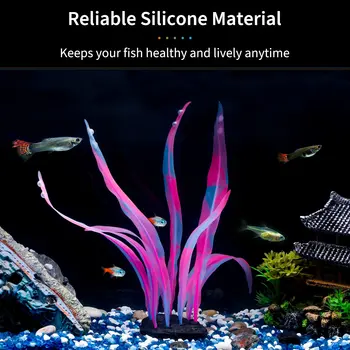 Helendav kunstlik tehis-silikoon merevetikad kaunistused kala tank haljastus akvaariumi sisustus