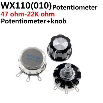5sets WX110 koos Nupp WX010+Nupp Haava potentsiomeetrist Nupp 100R 470R 1k 2.2 k 3.3 k 4.7 K 5.6 k 6.8 k 10k 22k
