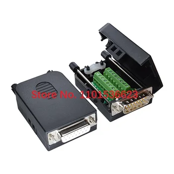 DB15 pin VGA mees naine pistik solderless serial port, COM port, 15-pin