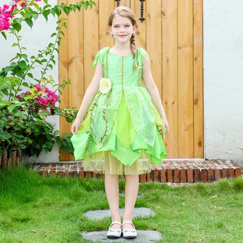 Lapsed Vaimu Cosplay Kostüüm Roheline Kleit Halloween Kostüümid Tüdrukute Fairy Kostüümid Printsess Sünnipäeva Riided