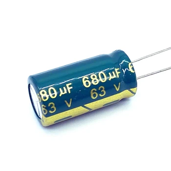 6 Stks/partij Hoge Frequentie Lage Impedantie 63V 680Uf Alumiinium Elektrolytische Condensator Maat 13*25 680Uf 20%